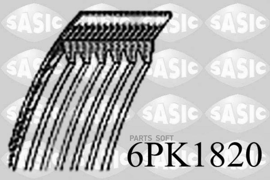 

Ремень Ручейковый Sasic 6PK1820
