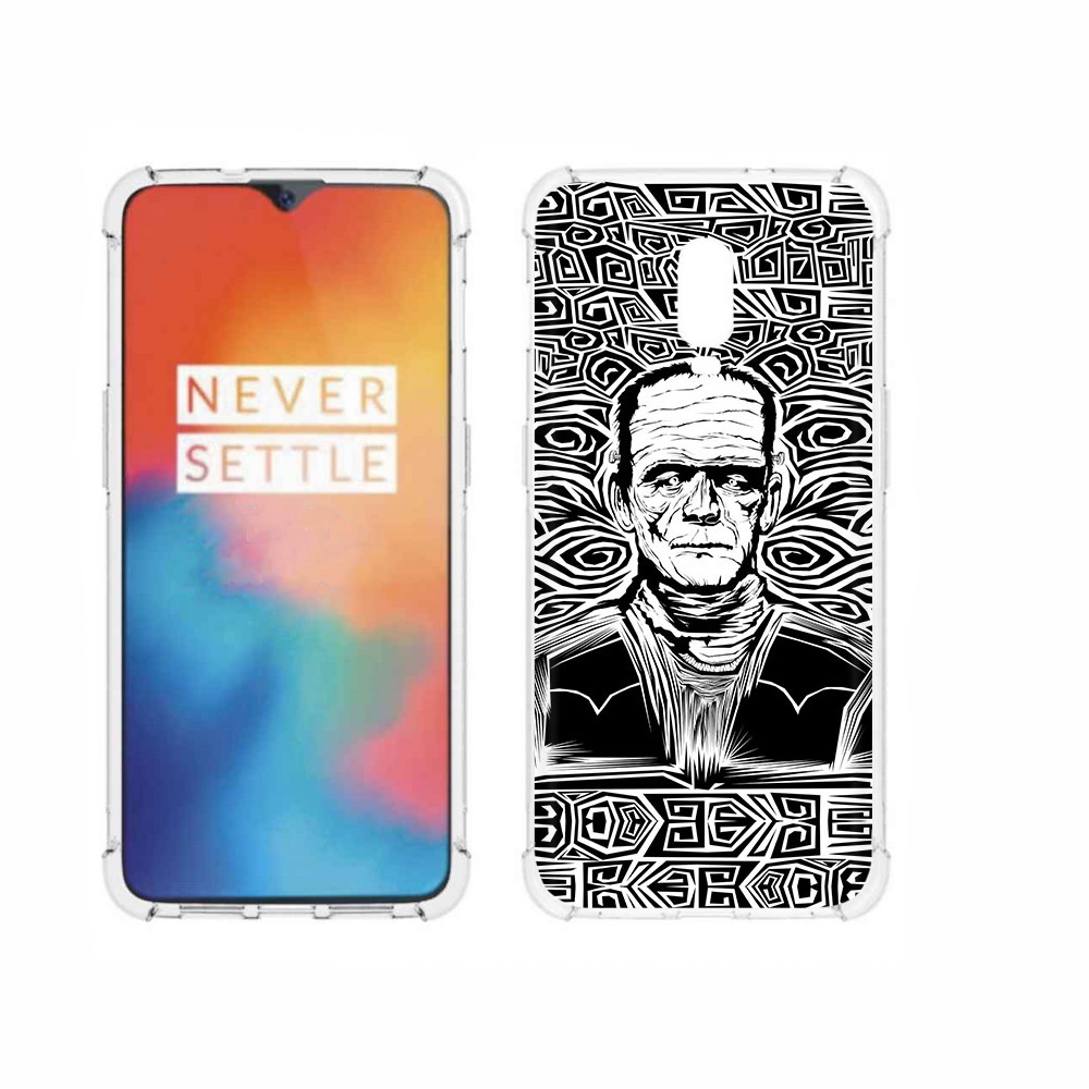 

Чехол MyPads Tocco для OnePlus 6T франкенштейн черно белый, Прозрачный, Tocco