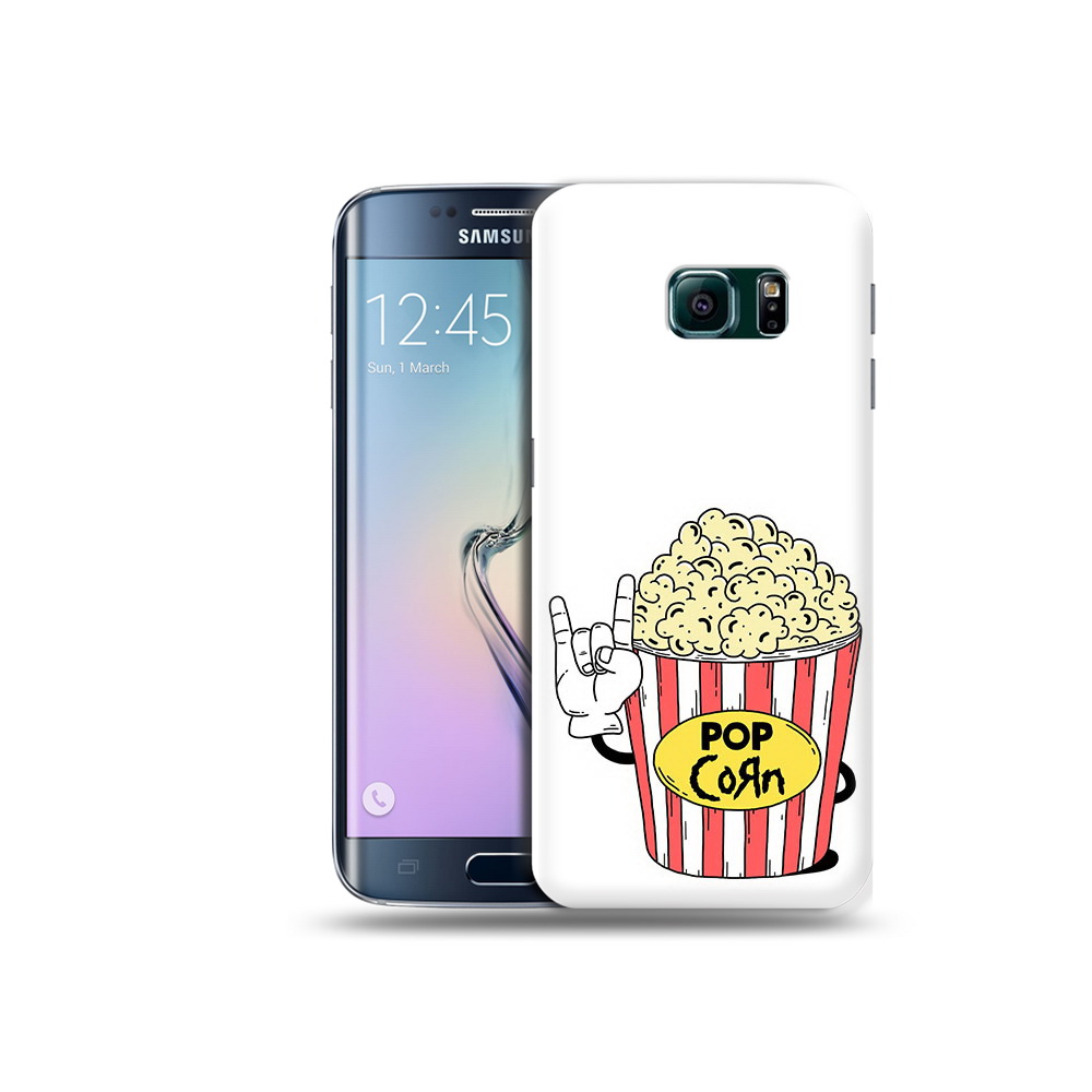 

Чехол MyPads Tocco для Samsung Galaxy S6 Edge крутой попкорн, Прозрачный, Tocco
