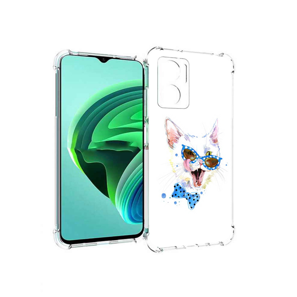 Чехол MyPads белый кот для Xiaomi Redmi Note 11E 5G/Redmi 11 Prime 5G/Redmi 10 5G