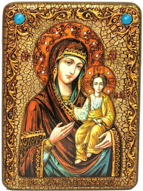 

Икона аналойная Божией Матери Одигитрия Смоленская на мореном дубе 999-RTI-514m