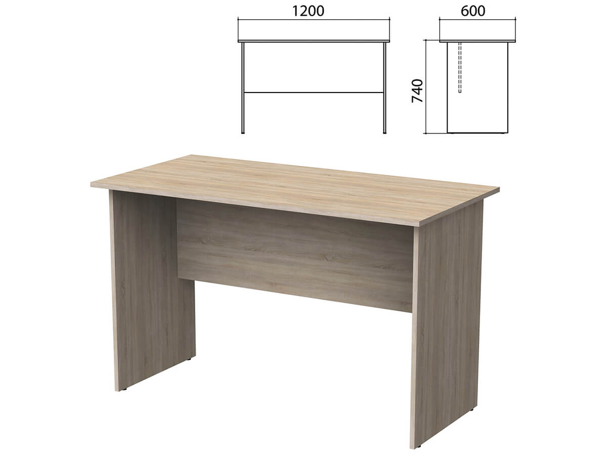 

Бюджет Стол письменный "Бюджет", 1200х600х740 мм, дуб сонома, 402660-091