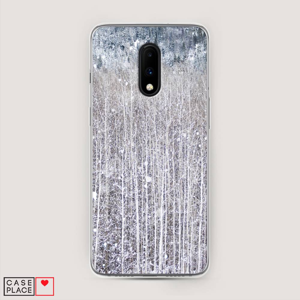 

Чехол на OnePlus 7 "Снежный лес", Бежевый;серый;белый, 150750-5