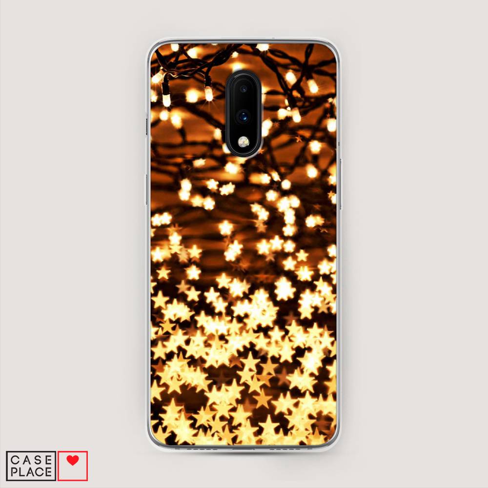 

Чехол на OnePlus 7 "Новогодняя гирлянда", Золотистый, 150750-5