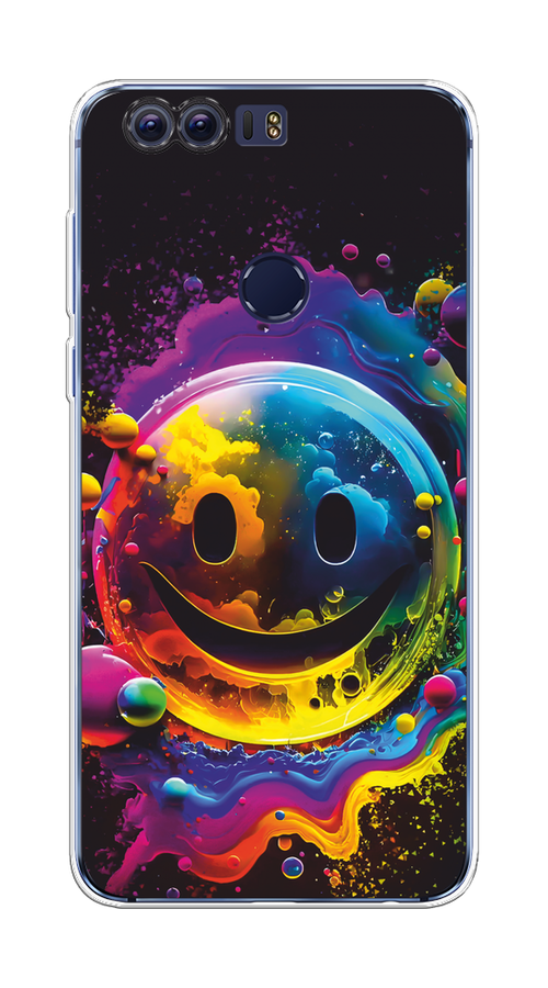 

Чехол Awog на Honor 8 "Кислотный смайл", Фиолетовый;желтый;синий, 60950-1