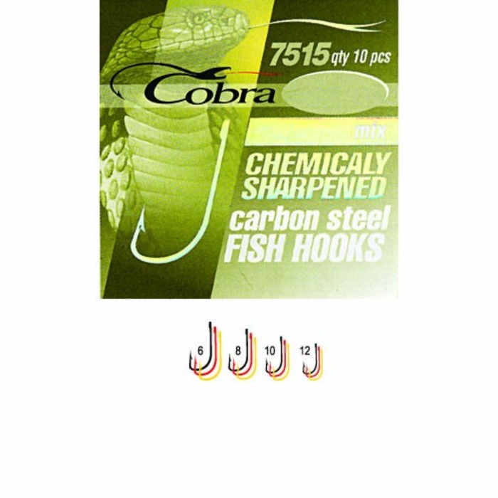 

Крючки Cobra MIX сер.7515 разм.010 10шт.