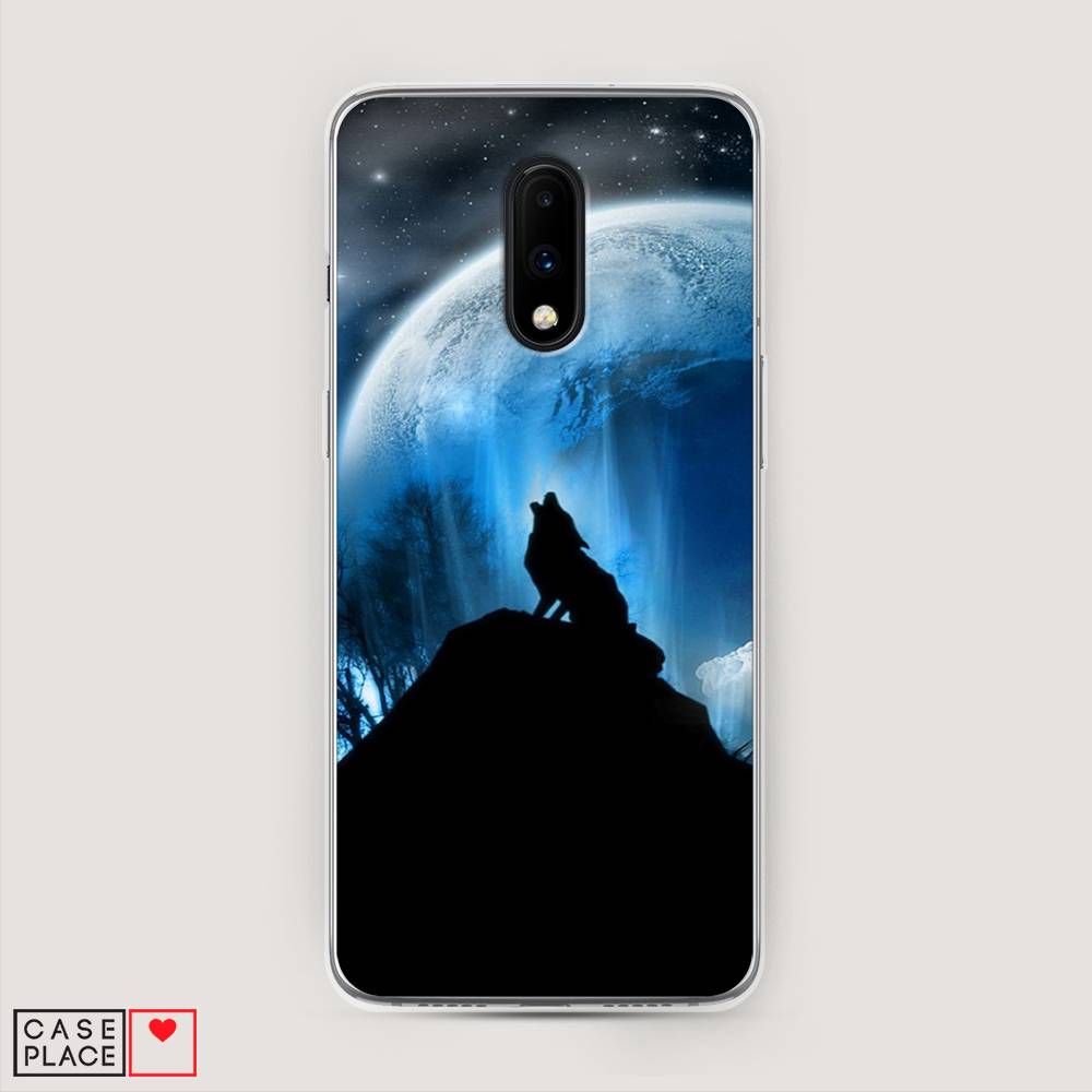

Чехол на OnePlus 7 "Волк 2", Синий;черный;белый, 150750-1