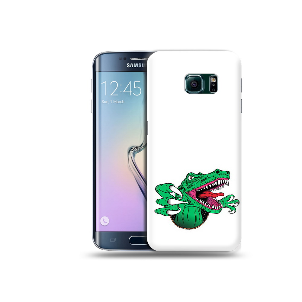 

Чехол MyPads Tocco для Samsung Galaxy S6 Edge крокодил, Прозрачный, Tocco