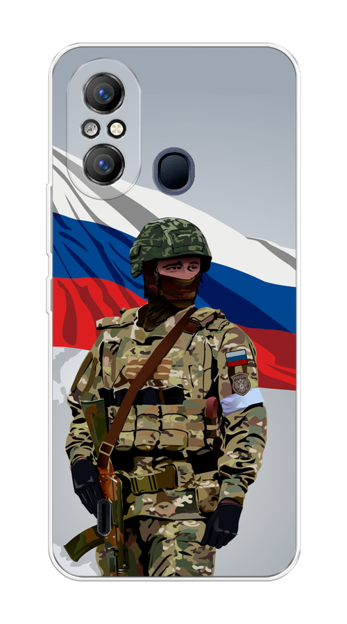 

Чехол Awog на Itel A49 "Солдат с флагом", Белый;синий;красный;зеленый, 3200750-1