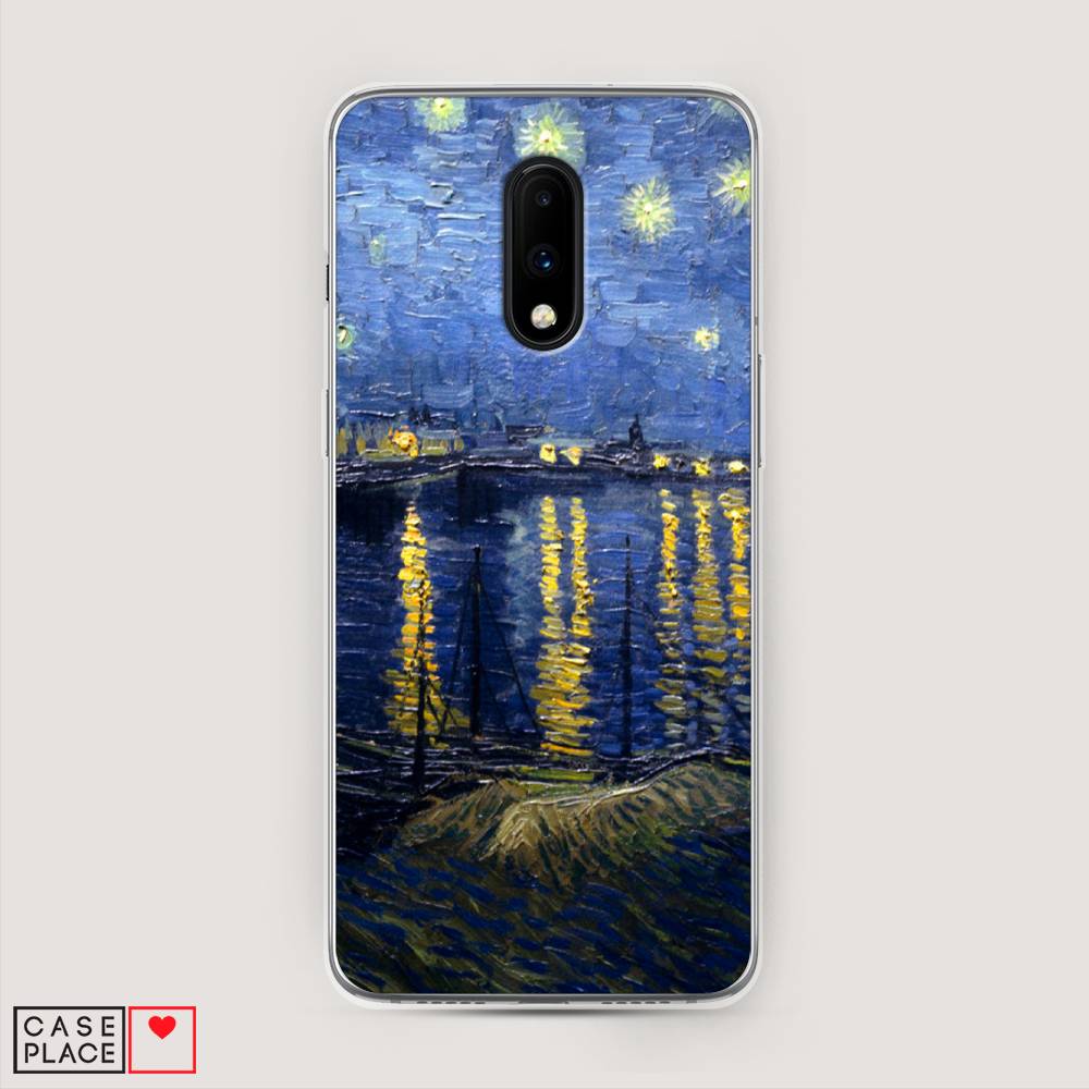 

Чехол на OnePlus 7 "Звездная ночь над Роной", Синий;желтый, 150750-4