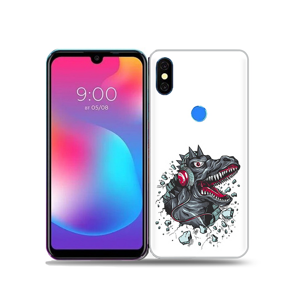 

Чехол MyPads Tocco для BQ 5730L Нарисованный динозавр в наушниках, Прозрачный, Tocco