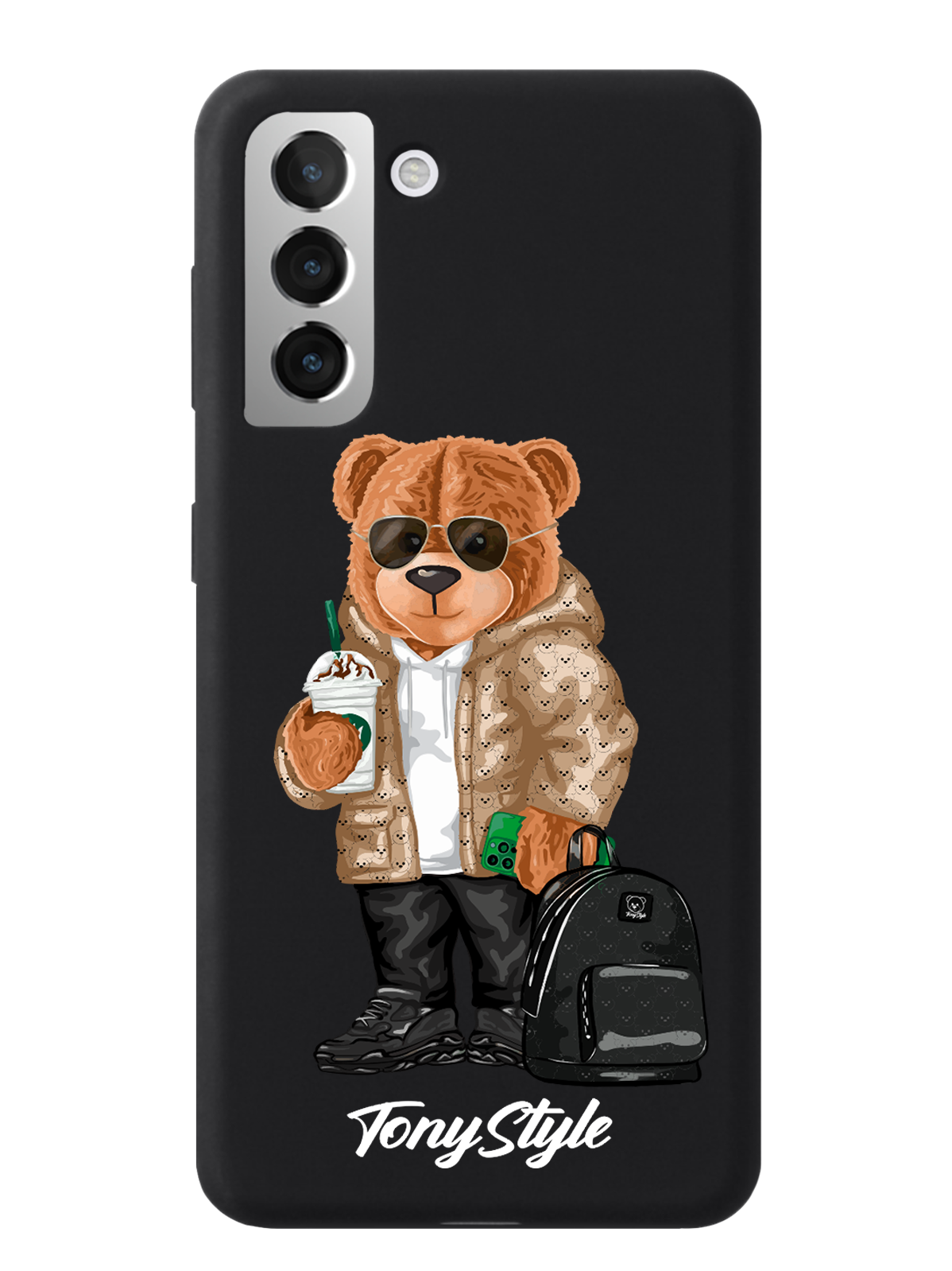 

Чехол Tony Style Samsung Galaxy S21 Tony Style в очках, Коричневый;черный;белый, Samsung Galaxy S21 Tony Style в очках