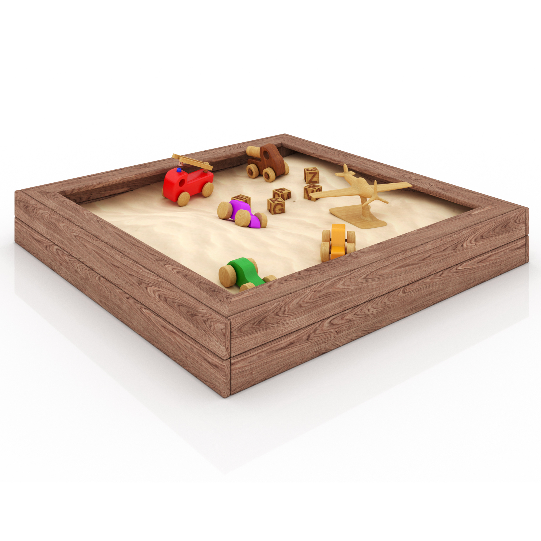 Песочница деревянная Персия, 150х150х19 см