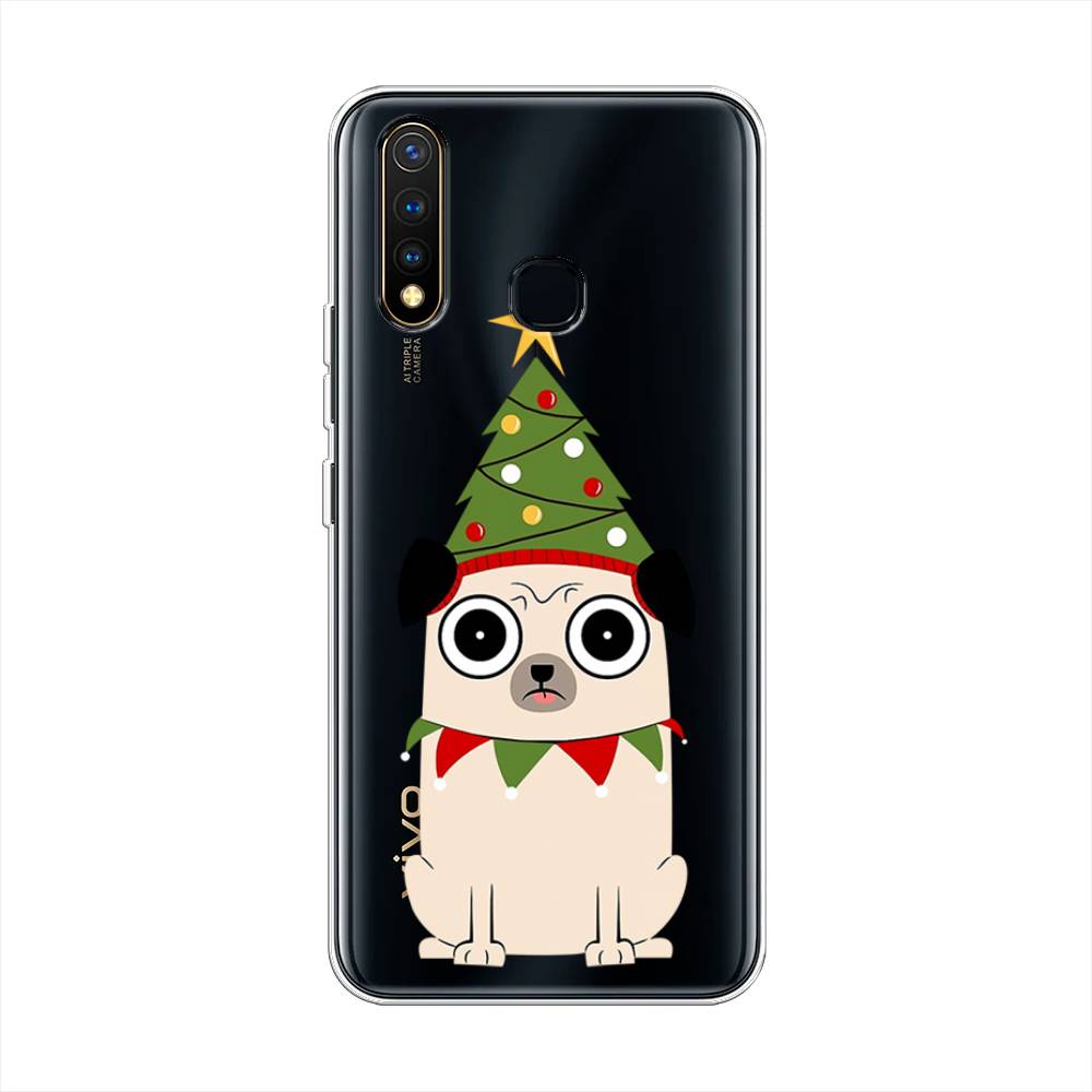 

Чехол для Vivo Y19 "Собачка с ёлочкой", Бежевый;красный;зеленый, 261950-1