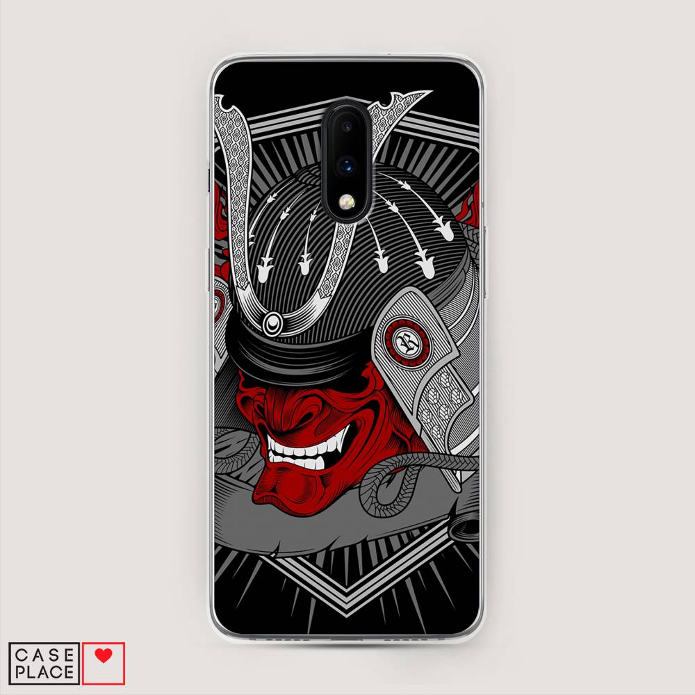 

Чехол на OnePlus 7 "Красная маска самурая", Белый;красный;черный, 150750-4