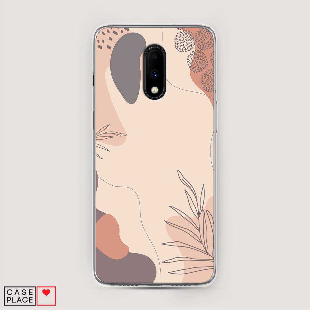 

Чехол на OnePlus 7 "Нюдовые тона", Коричневый;серый, 150750-4