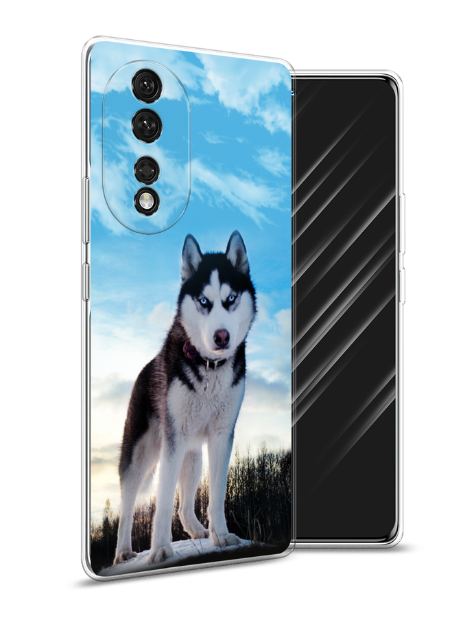 

Чехол Awog на Honor 80 "Хаски 3", Белый;черный;голубой, 6120350-2