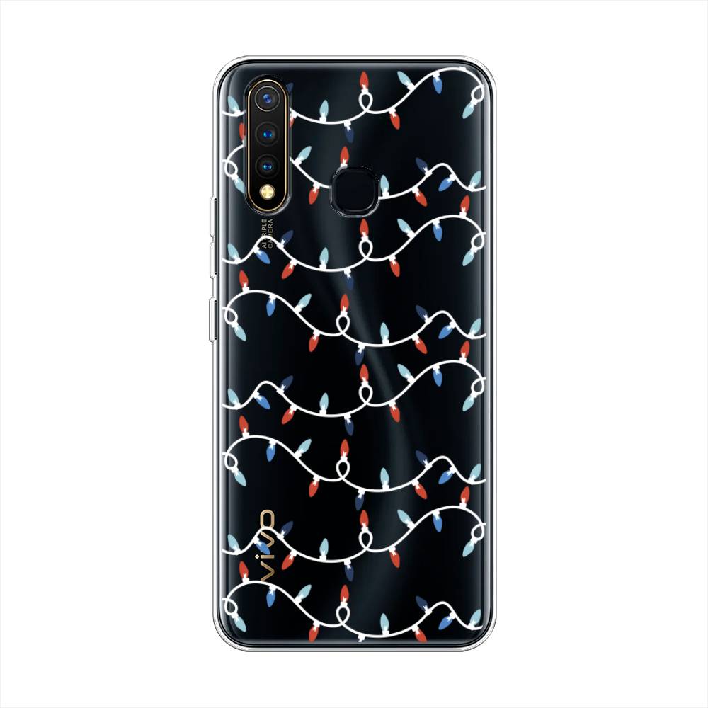 

Чехол для Vivo Y19 "Разноцветная гирлянда", Белый;красный;синий, 261950-5