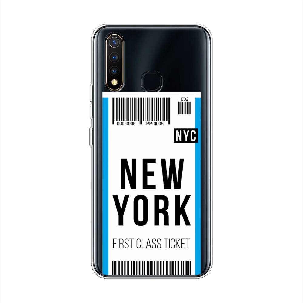 

Чехол для Vivo Y19 "Билет в Нью-Йорк", Белый;голубой, 261950-6