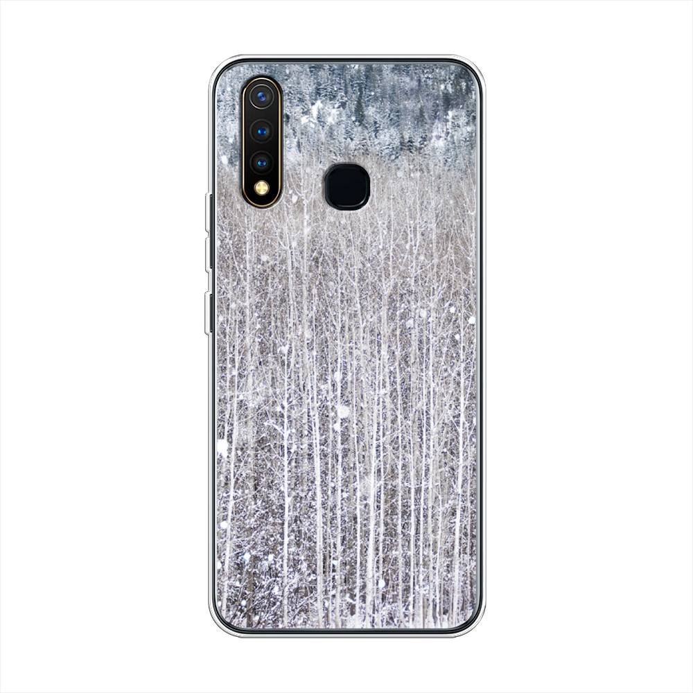 

Чехол для Vivo Y19 "Снежный лес", Бежевый;серый;белый, 261950-5