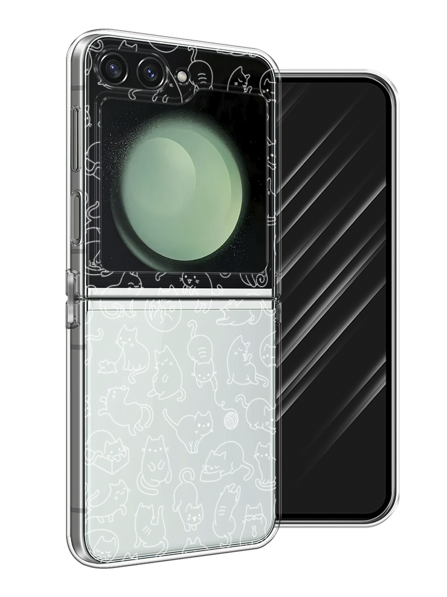 

Чехол Awog на Samsung Galaxy Z Flip 6 "Шкодливые котики", Прозрачный;бежевый, 2109750-1