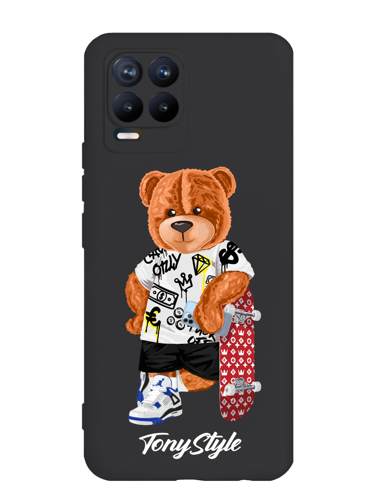 

Чехол Tony Style Realme 8 Tony Style со скейтом, Коричневый;черный;красный, Realme 8 Tony Style со скейтом