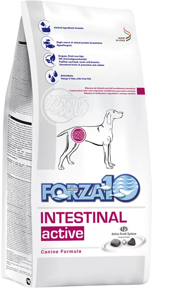 фото Сухой корм для собак forza10 intesinal active, с рыбой, 4шт по 4кг