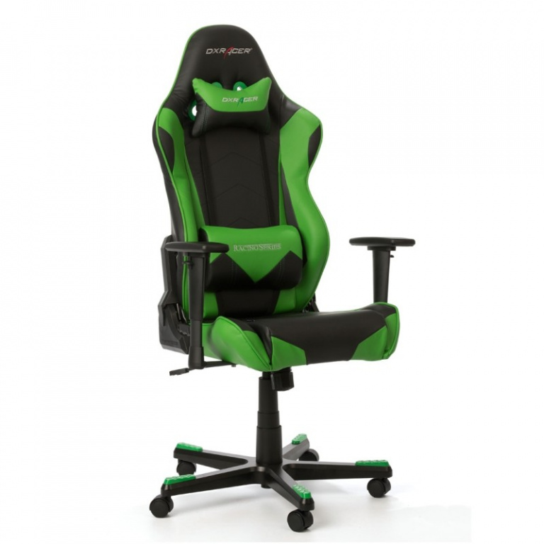 фото Игровое кресло dxracer racing чёрно-зелёное