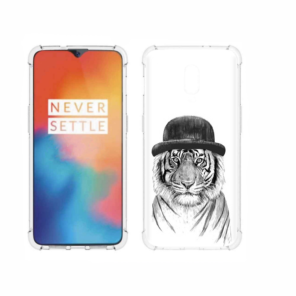 

Чехол MyPads Tocco для OnePlus 6T тигр британец, Прозрачный, Tocco