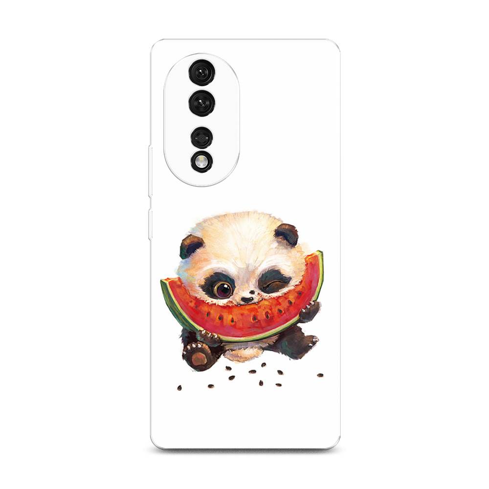 

Чехол Awog на Honor 80 "Малыш панды с арбузом", Белый;красный, 6120350-1