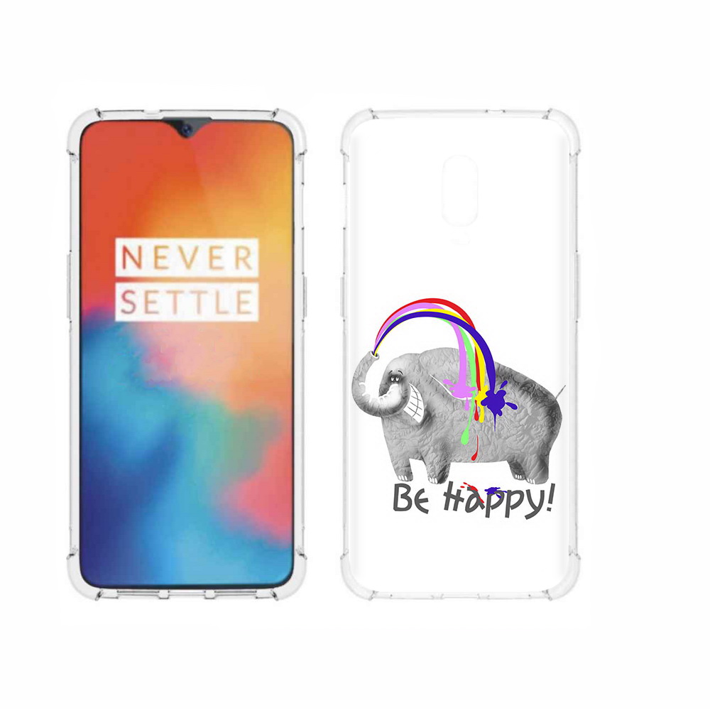 

Чехол MyPads Tocco для OnePlus 6T счастливый слон, Прозрачный, Tocco