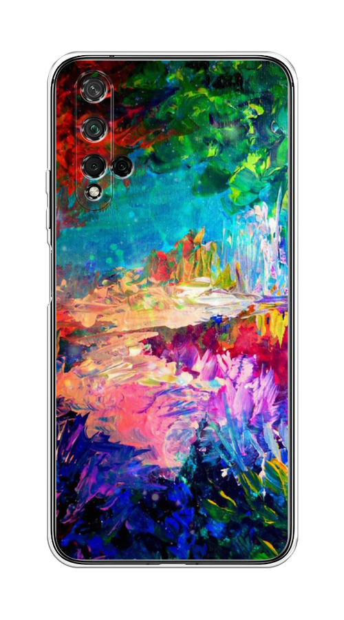 

Чехол на Honor 20/Huawei Nova 5T "Лес-гуашь", Синий;розовый;зеленый, 69550-4