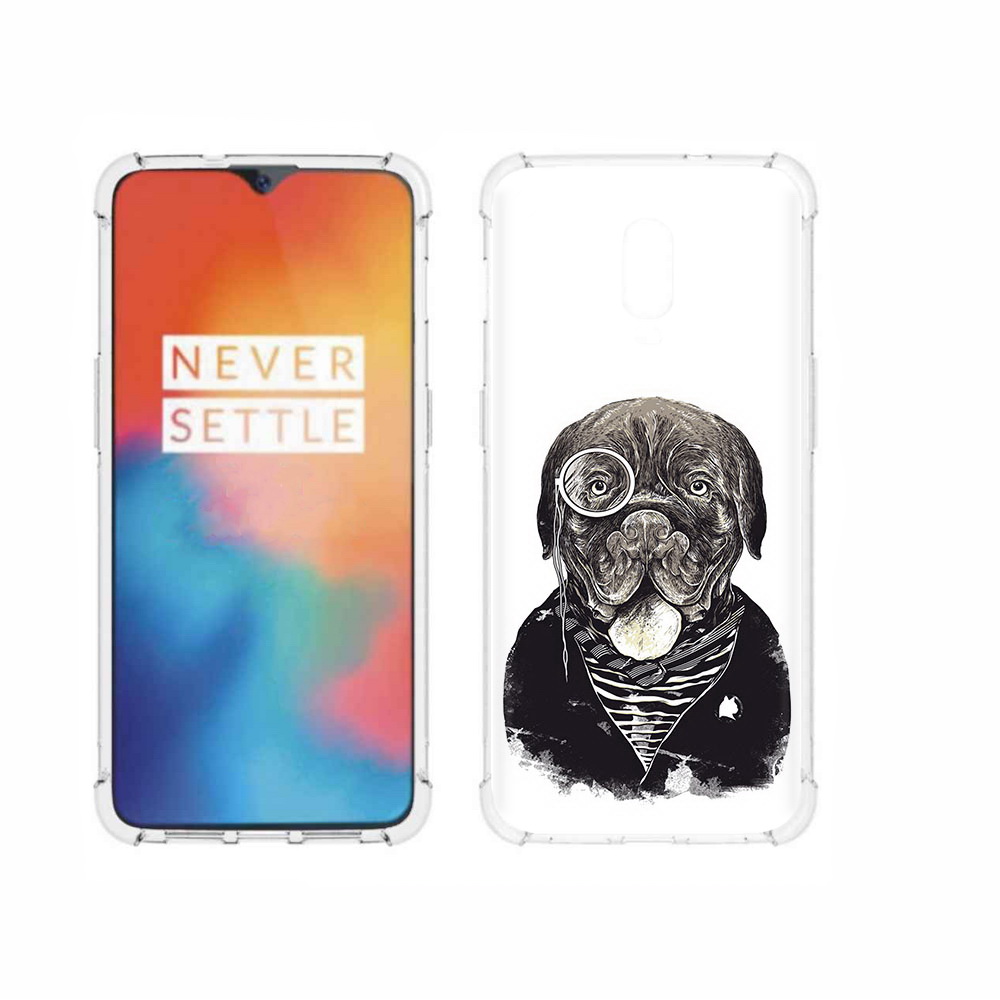 

Чехол MyPads Tocco для OnePlus 6T солидный песик, Прозрачный, Tocco