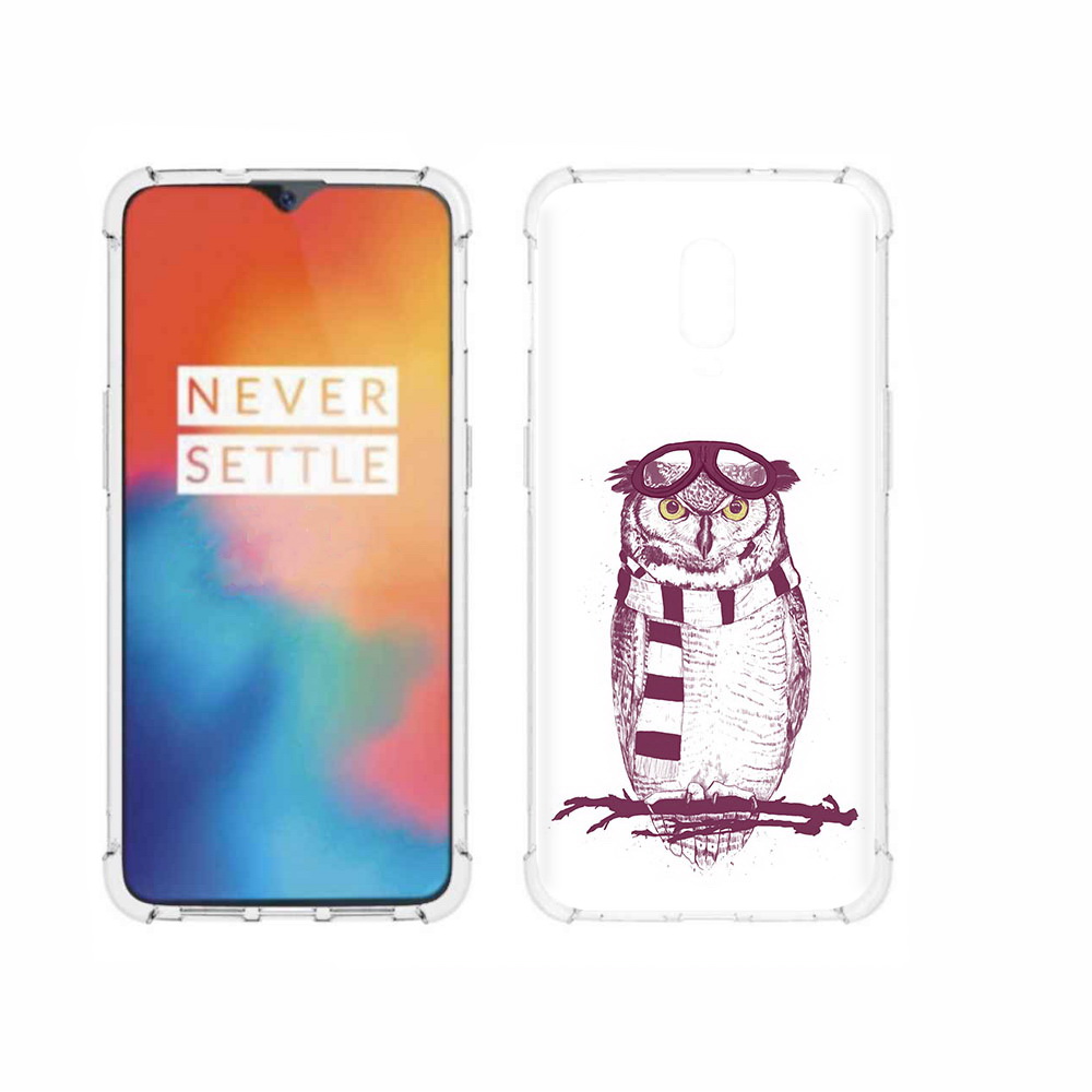

Чехол MyPads Tocco для OnePlus 6T сова-летчик, Прозрачный, Tocco