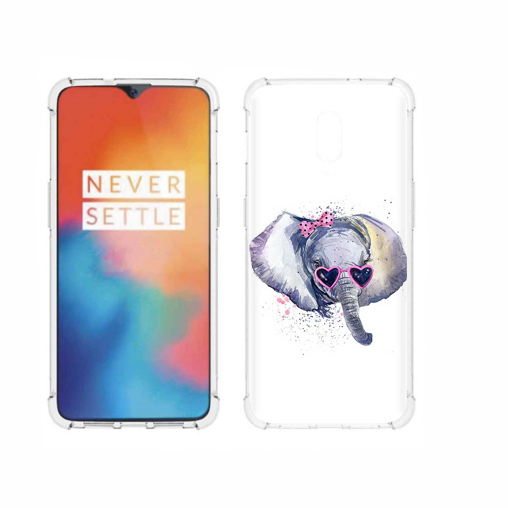 

Чехол MyPads Tocco для OnePlus 6T слоник в очках, Прозрачный, Tocco