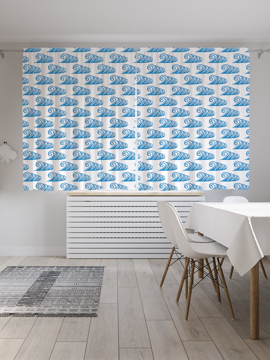 

Классические шторы JoyArty "Океанские волны", серия Oxford DeLux, 2 полотна 145x180 см, Океанские волны