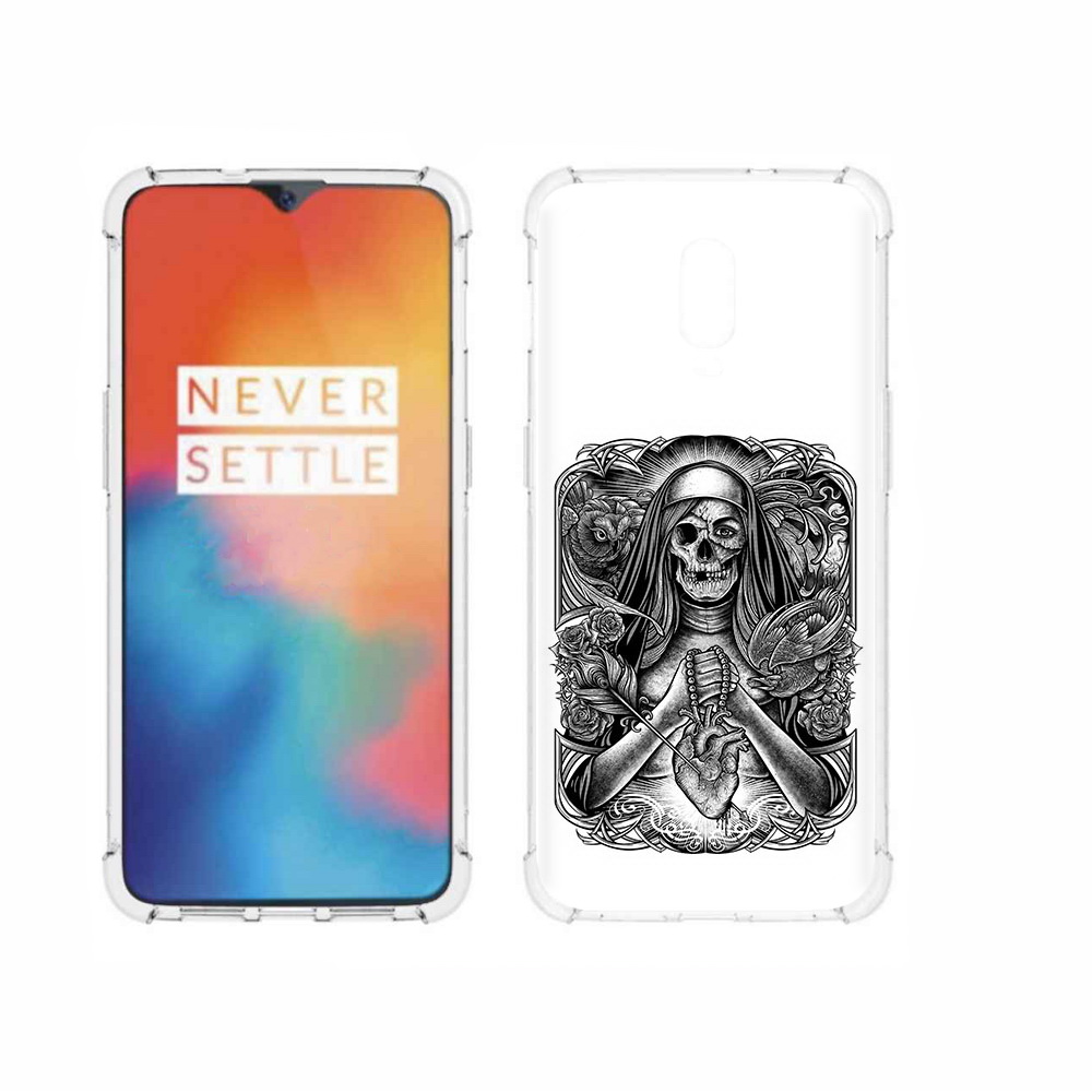 

Чехол MyPads Tocco для OnePlus 6T скелет с сердцем, Прозрачный, Tocco