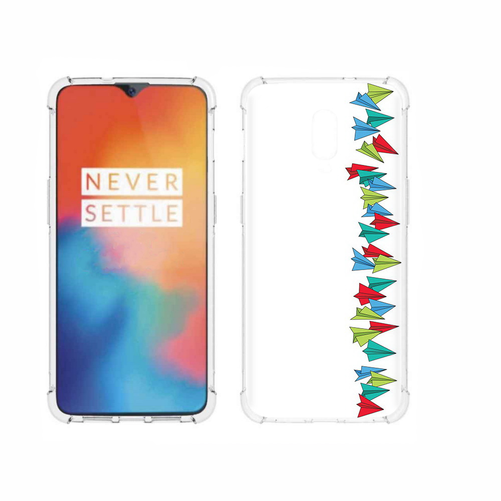 

Чехол MyPads Tocco для OnePlus 6T самолетики из листочков, Прозрачный, Tocco