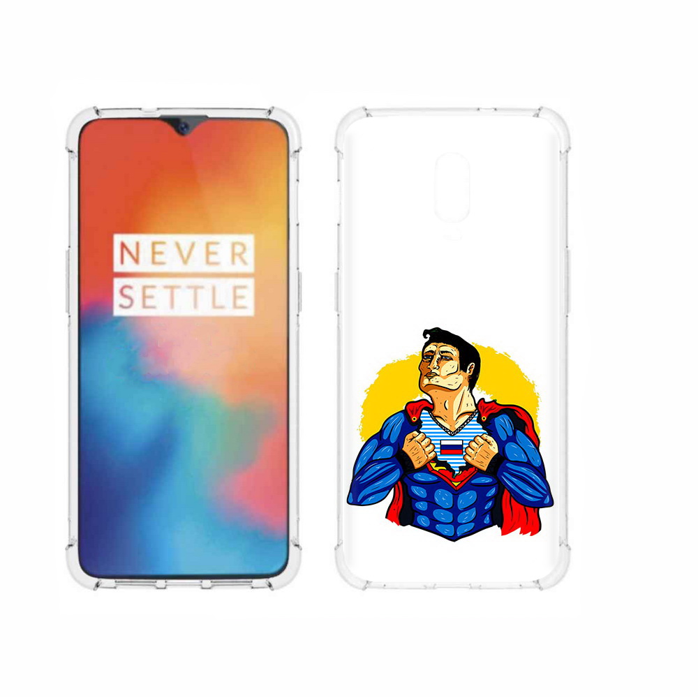 

Чехол MyPads Tocco для OnePlus 6T русский супермен, Прозрачный, Tocco