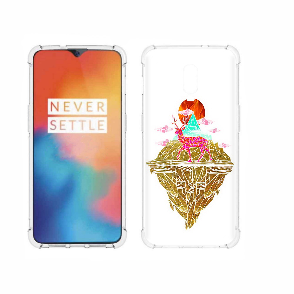 

Чехол MyPads Tocco для OnePlus 6T розовый олень абстракция, Прозрачный, Tocco