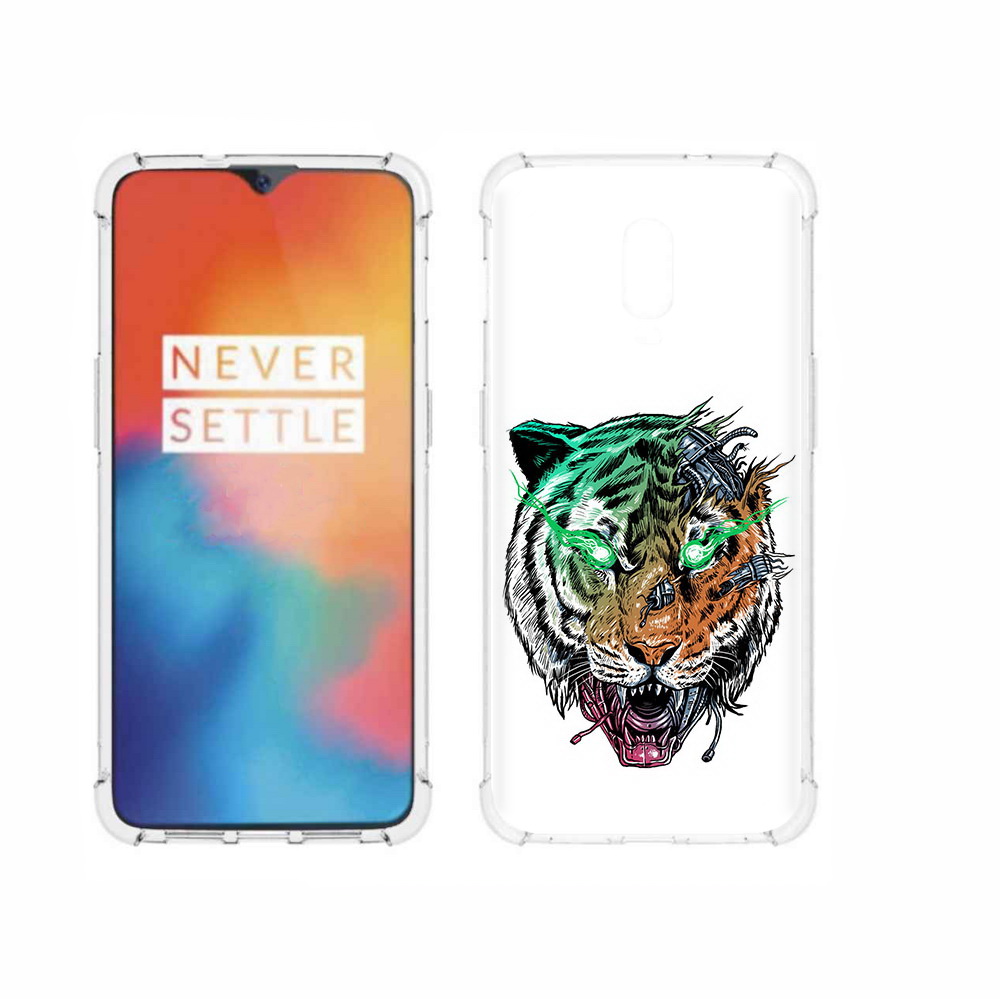 

Чехол MyPads Tocco для OnePlus 6T робо-тигр, Прозрачный, Tocco
