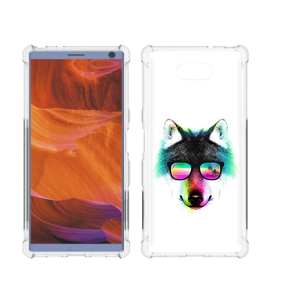

Чехол MyPads Tocco для Sony Xperia 10 Plus радужный волк, Прозрачный, Tocco