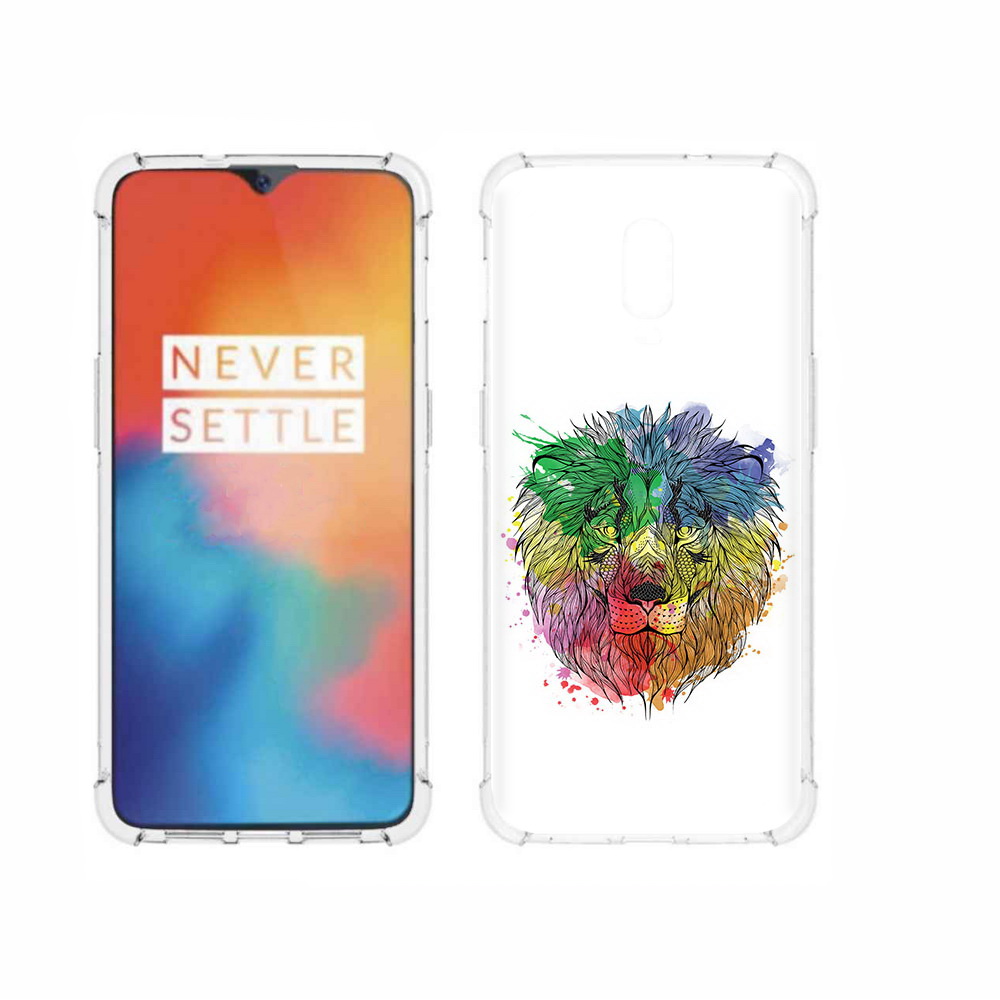 

Чехол MyPads Tocco для OnePlus 6T разноцветный гордый лев, Прозрачный, Tocco
