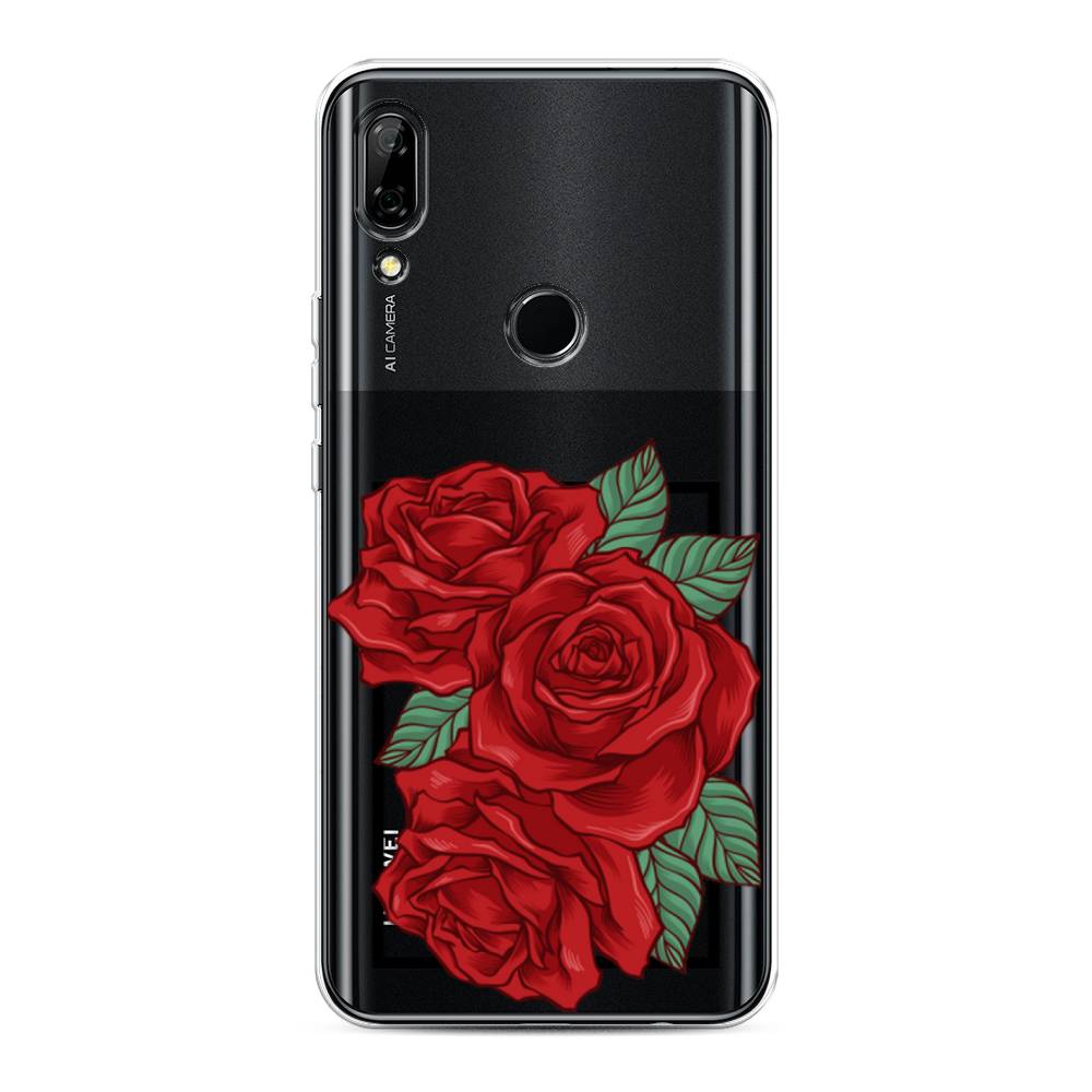 

Чехол для Honor 9X/Huawei P Smart Z "Три алые розы", Красный, 69450-2