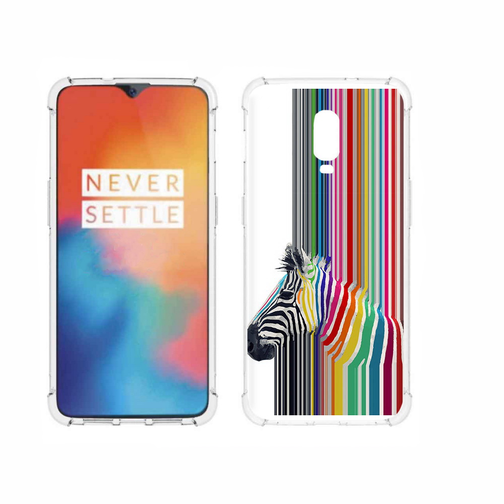 

Чехол MyPads Tocco для OnePlus 6T радужная зебра, Прозрачный, Tocco
