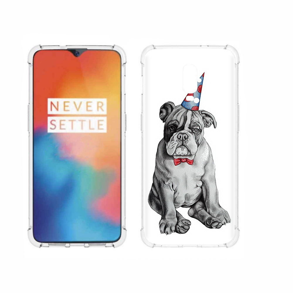 

Чехол MyPads Tocco для OnePlus 6T праздничный щенок, Прозрачный, Tocco