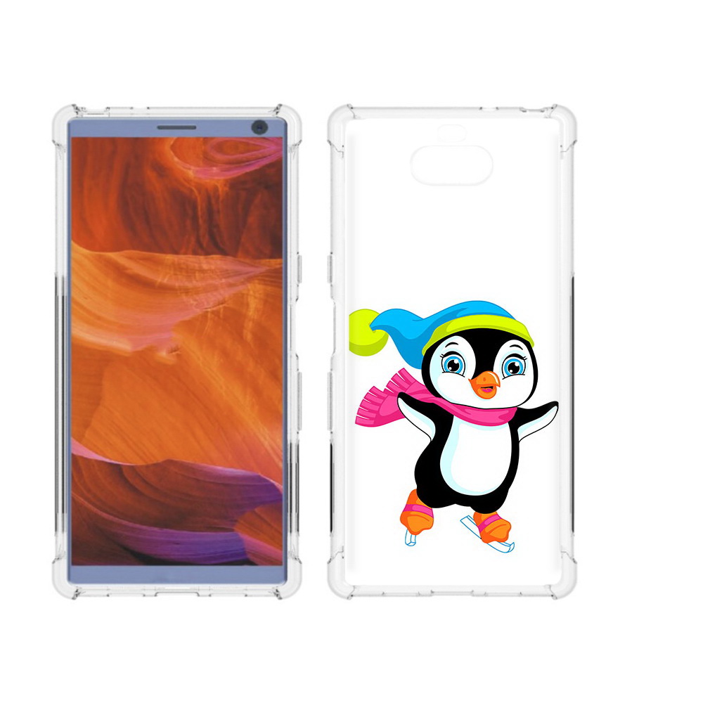 

Чехол MyPads Tocco для Sony Xperia 10 Plus пингвин на коньках, Прозрачный, Tocco
