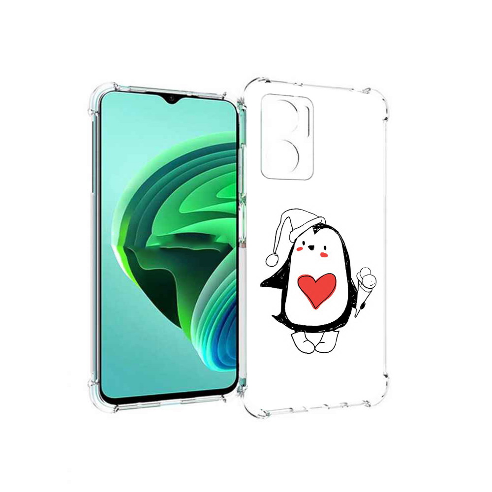 Чехол MyPads Пингвин с мороженым для Xiaomi Redmi Note 11E 5G/Redmi 11 Prime 5G