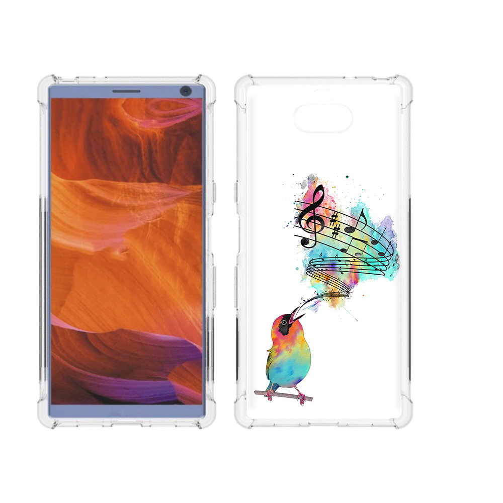 

Чехол MyPads Tocco для Sony Xperia 10 Plus певчая птичка, Прозрачный, Tocco