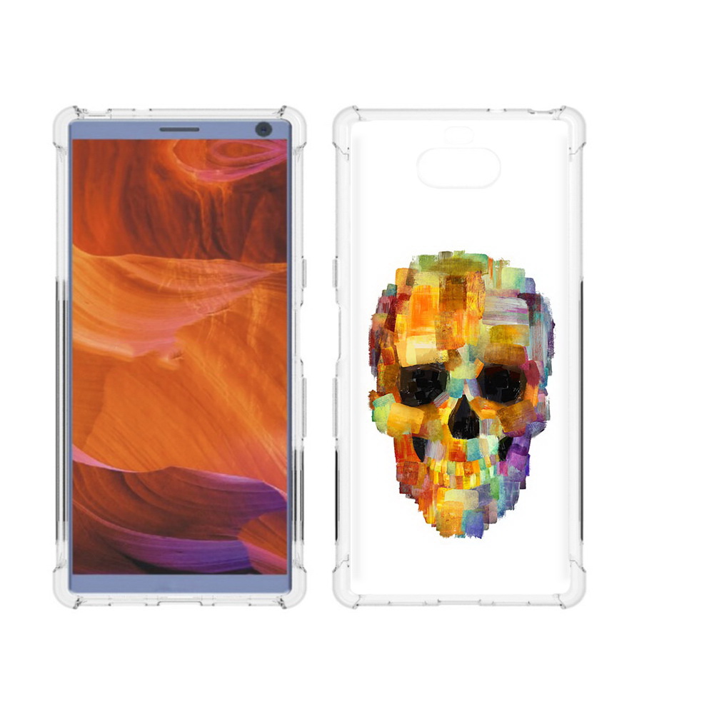 

Чехол MyPads Tocco для Sony Xperia 10 Plus нарисованный череп, Прозрачный, Tocco